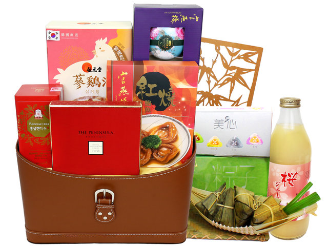 Dragon Boat Festival Duanwu - Dragon Boat Festival Deluxe Dumpling Gift Basket DB10 - DBFG0531A1 Photo