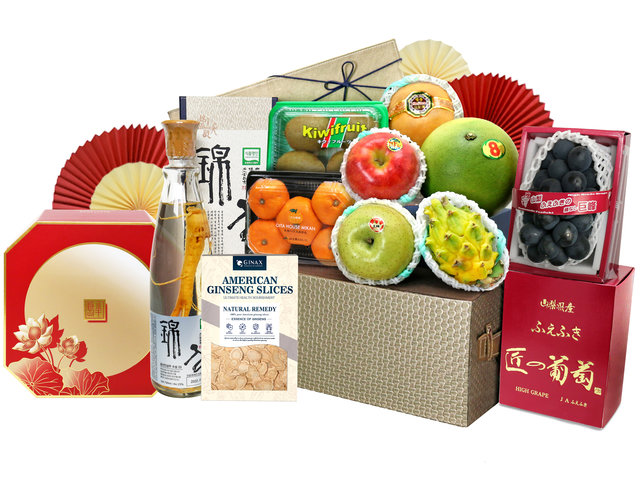 Mid-Autumn Gift Hamper - Mid Autumn Peninsula Moon Cake With Luxury Ginseng Fruit Hamper FH168 - L76608239 Photo